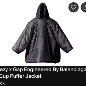 Yeezy t cut puffer jacket sz L